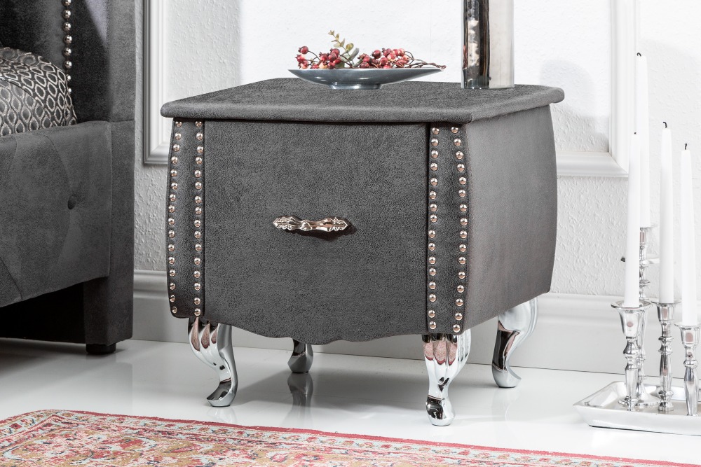 LuxD Noční stolek Spectacular, 45 cm, šedý